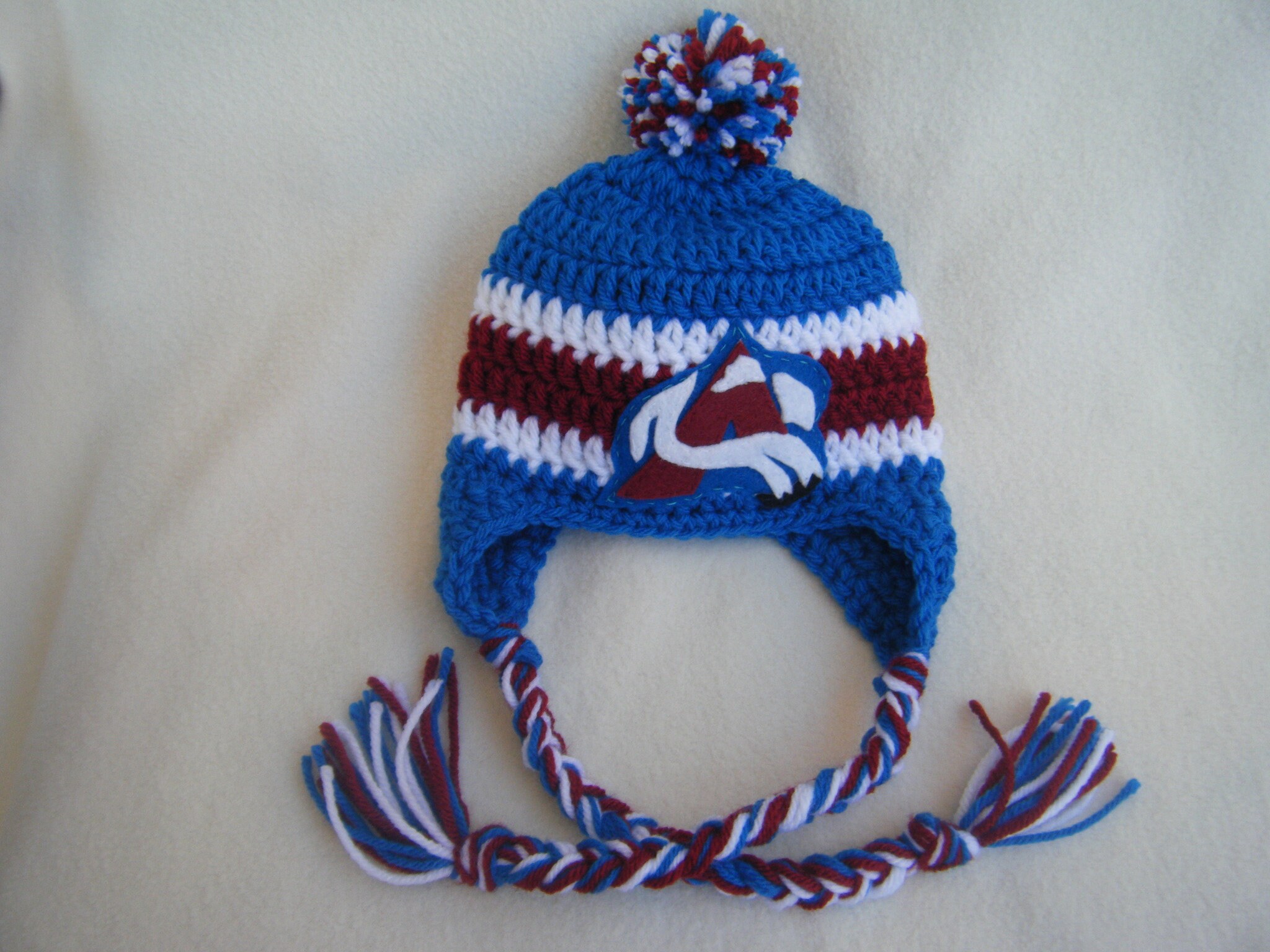 Crocheted Colorado Avalanche Inspired 