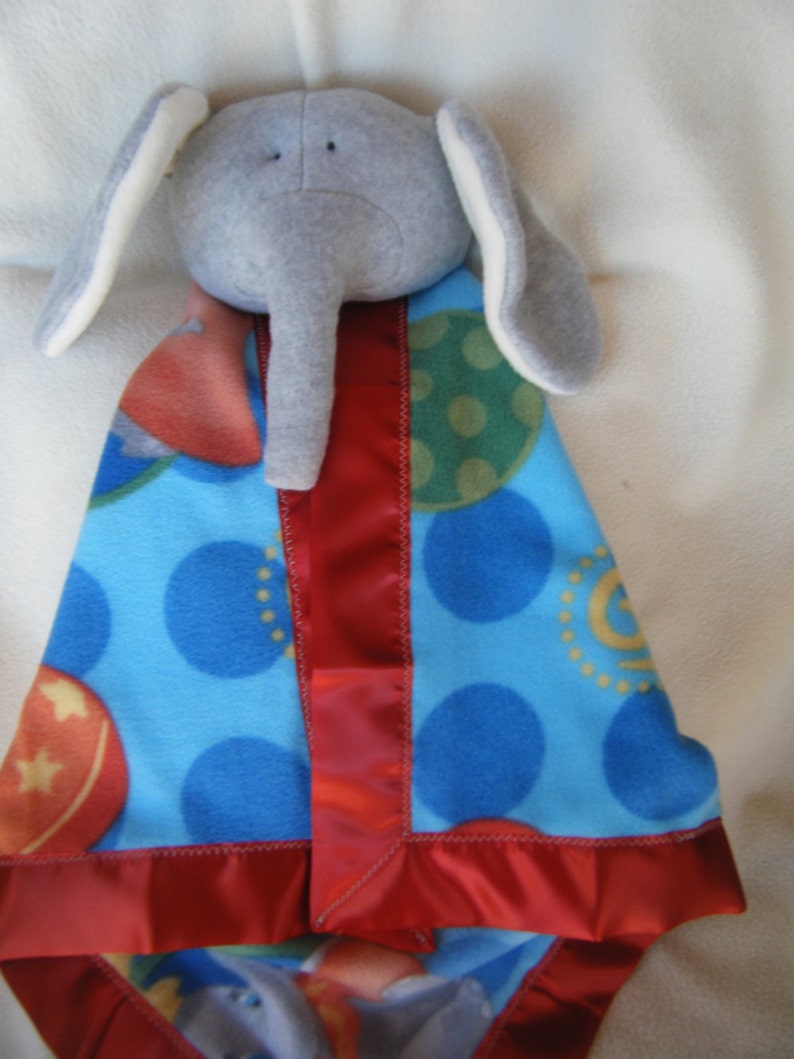 Light Grey Elephant Security Blanket Blanket Buddy Etsy