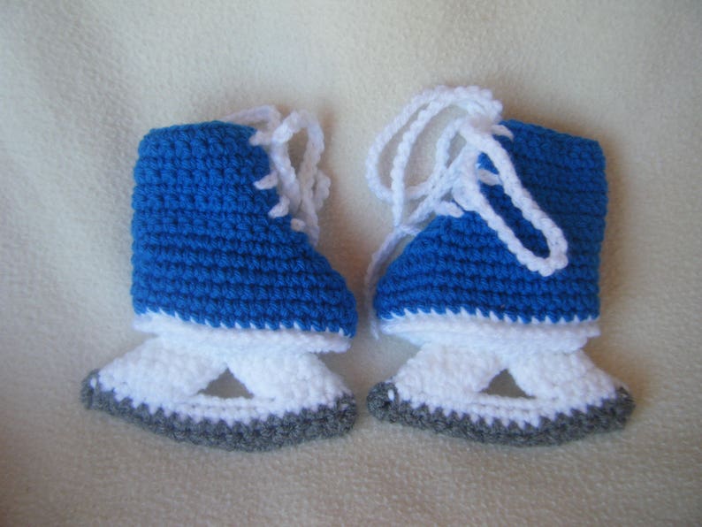 Crocheted Baby Girl Ice Skates/hockey Skates Christmas Etsy