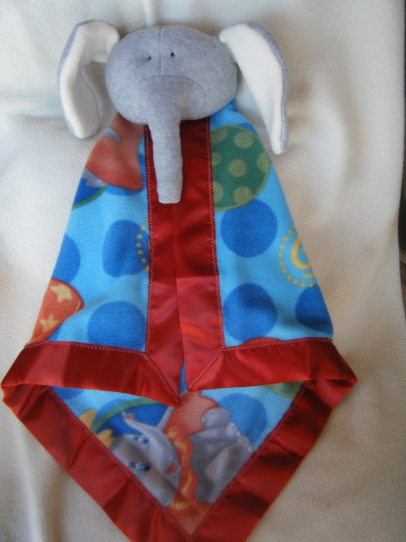 Light Grey Elephant Security Blanket Blanket Buddy Etsy