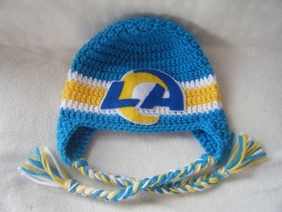 Crocheted LA Rams Inspired Team Colors 