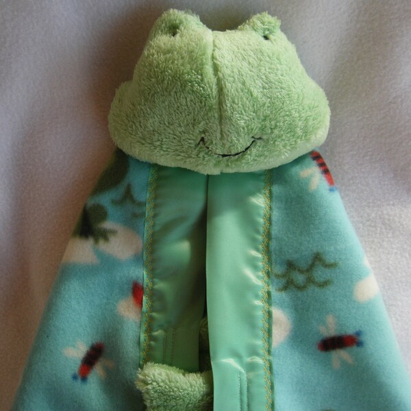 Frog Security Blanket - Blanket Buddy - 100% HANDMADE