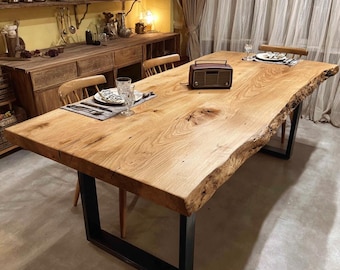 Walnut Wooden Table, Kitchen Dining Table, Rustic Farmhouse Table, Handcrafted Table, Solid Wood Furniture Table,Handmade Woode Table