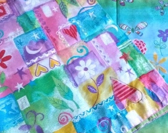 Pair Reversible Pillow Shams- Cottagecore Cheerful Prints  - Cotton Blend Standard Pillow - American Made in USA