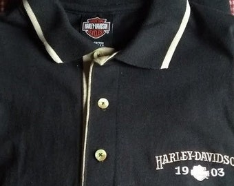 Harley Davidson Dealer Polo Shirt - Short  Sleeve  100% Cotton - American Made in USA