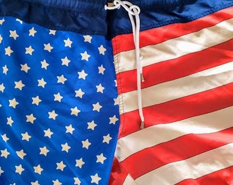 3XL American Flag Swim Shorts - Mesh Liner - Size Men's XXXL Tall