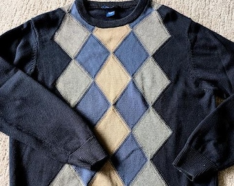 Mcgregor Gray Argyle Sweater 70s Vtg Men's Plaid Sweater - Etsy