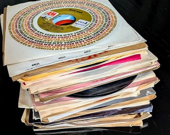 Lot of Vintage 45 RPM Records - 47 Single Records from 1960s /1970s