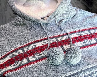Nordic Knit Hoodie Sweater - Ladies Med/Lg