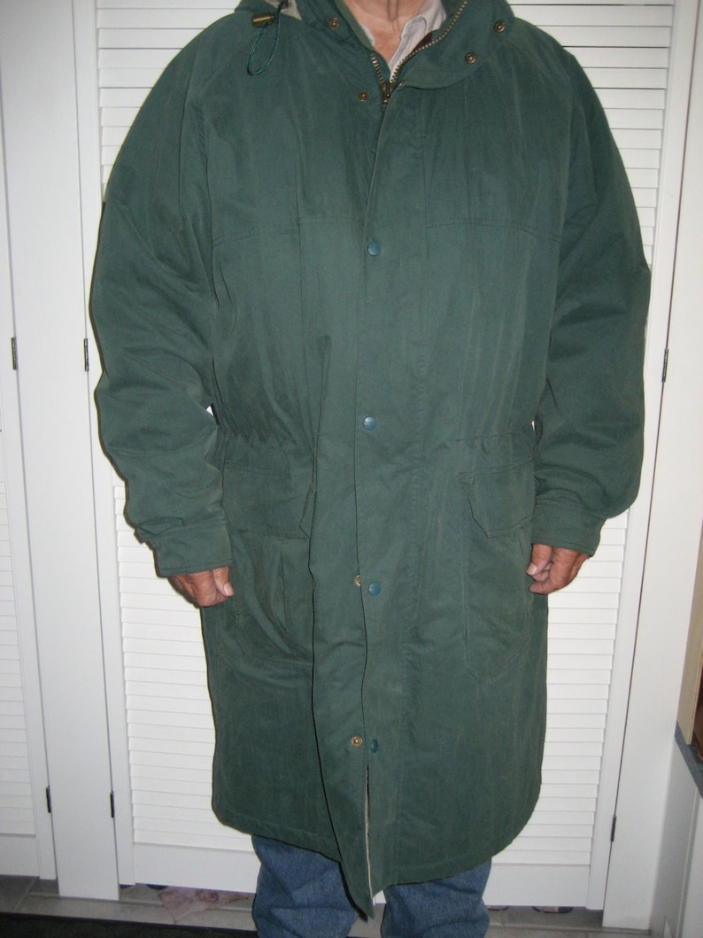 Vintage LL BEAN Long Nor'easter Commuter Hooded Coat Etsy