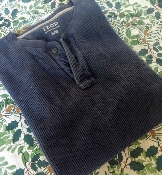 Izod Henley Thermal Shirt Waffle Weave 