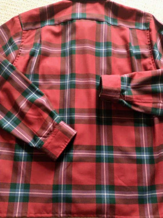 SALE Wool Tartan Plaid Dress Shirt Finely Woven 100% Wool Premium
