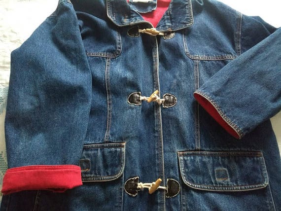denim duffle coat