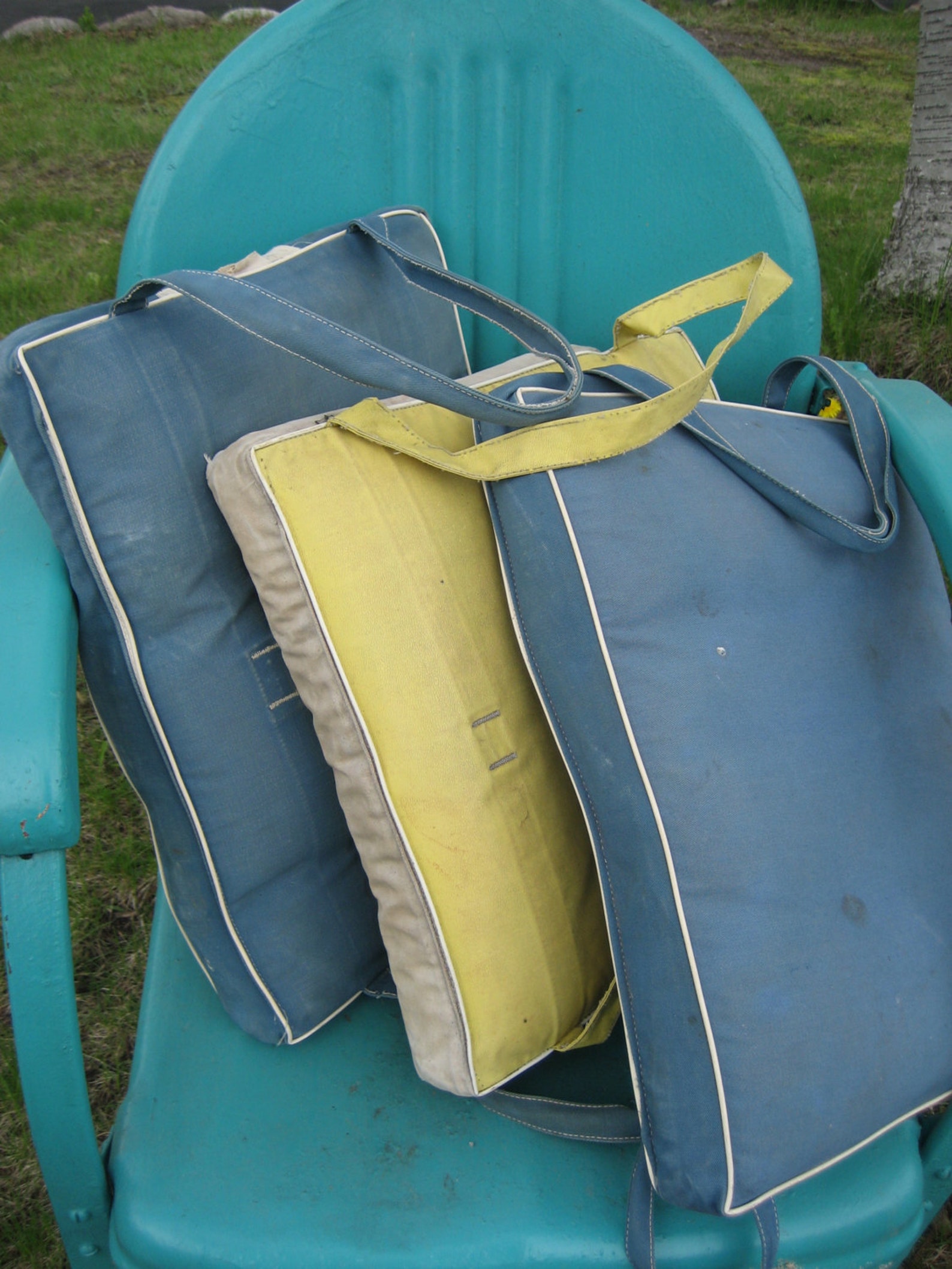 Clearance 1950s Boat Seat Cushion Yellow Only Throwable Etsy
