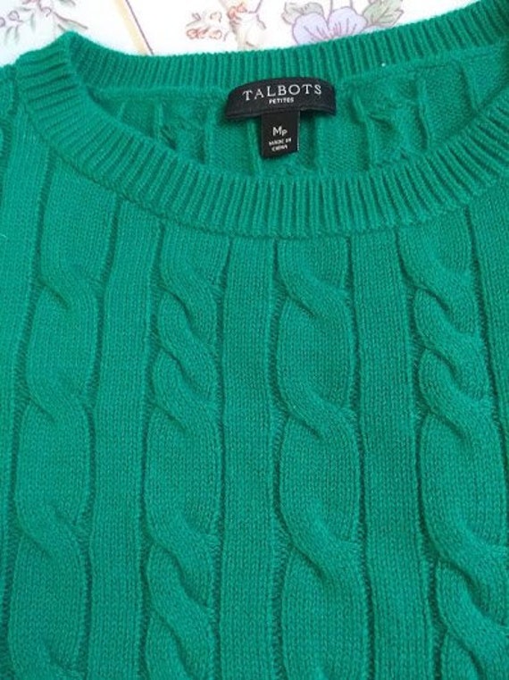 Vintage** Talbots Cable Knit Sweater - Soft Lambsw