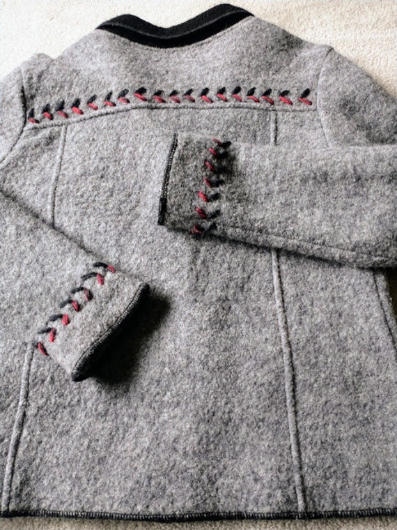 Vintage Tyrolean Boiled Wool Jacket - Classic Fit… - image 4