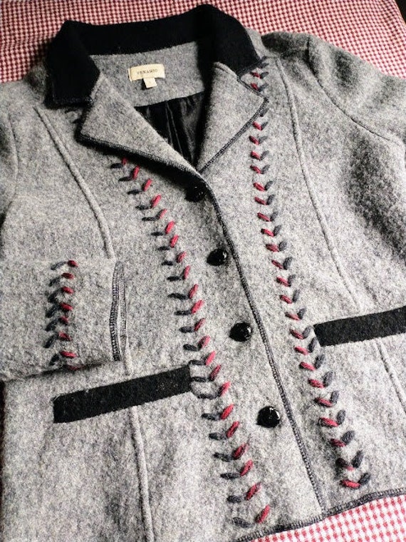 Vintage Tyrolean Boiled Wool Jacket - Classic Fit… - image 1