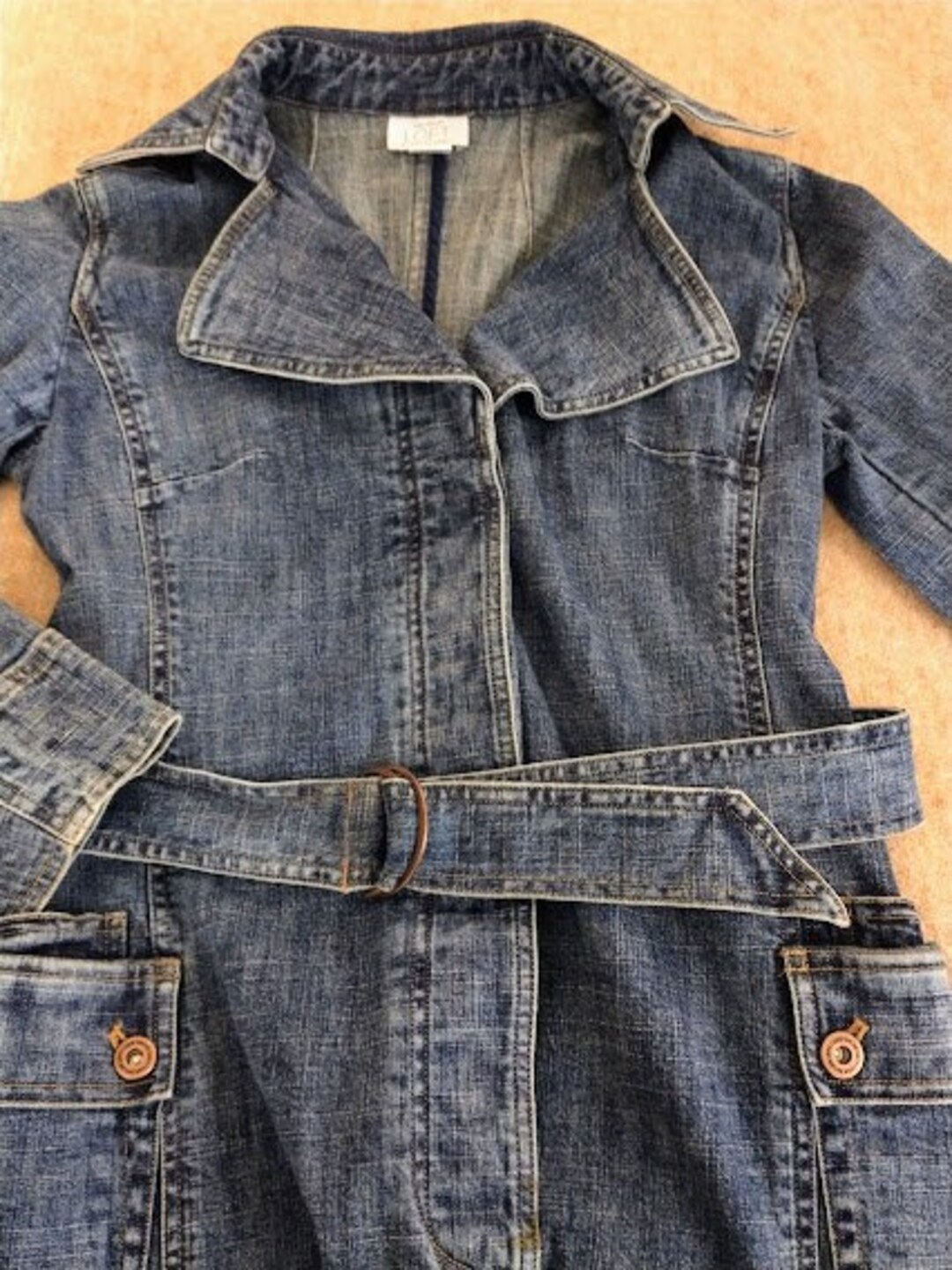 Belted Denim Trench Coat
