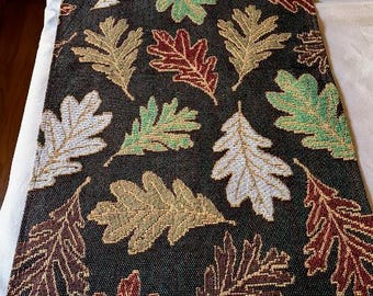 Autumn** Leaves Table Runner - Hefty Tapestry Fabric - 68" x 12 1/2"