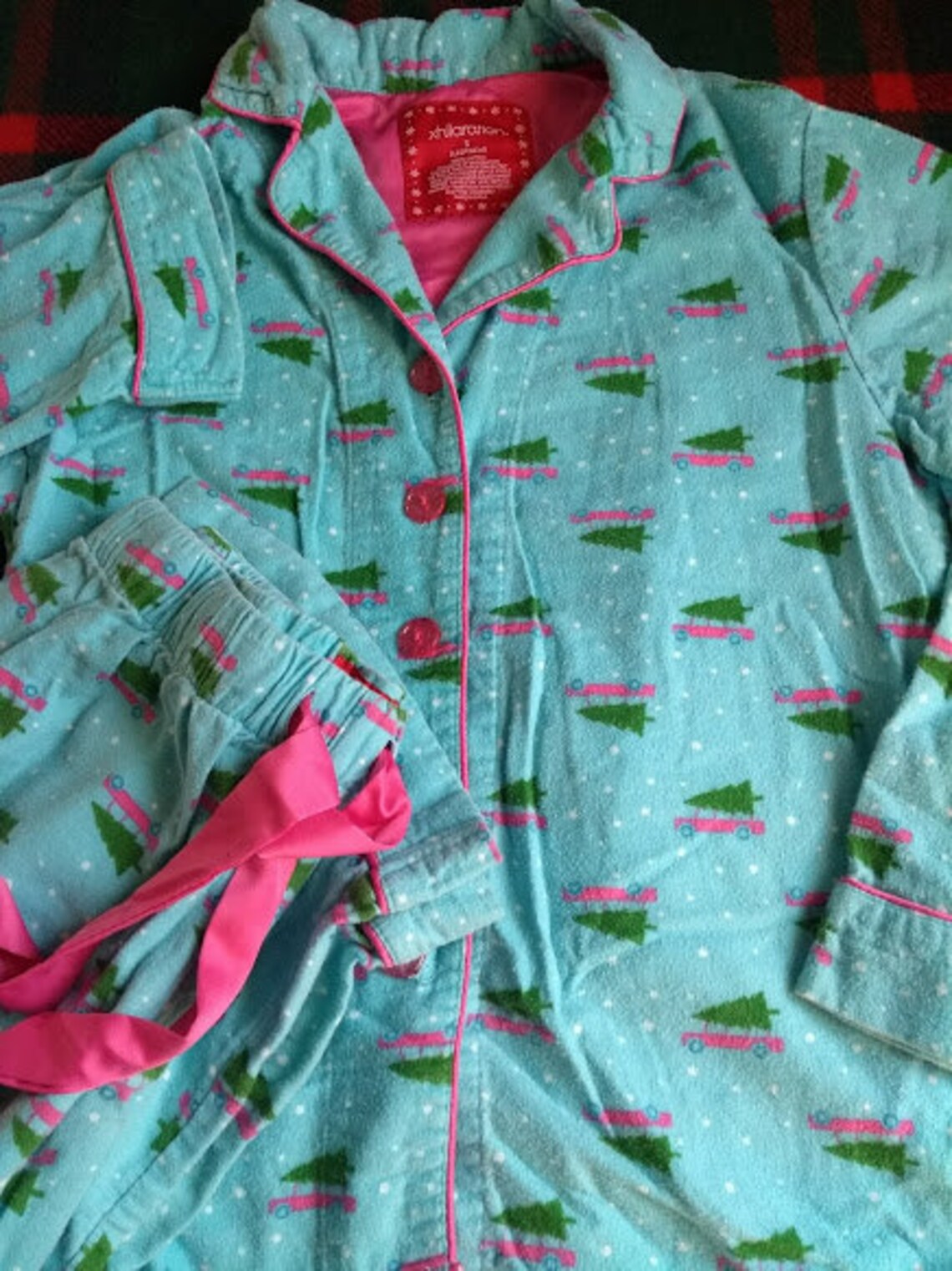 Christmas Pajama Set 2 Piece Cotton Flannel Fabric Ladies Etsy