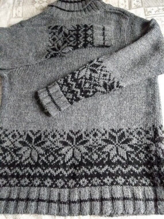 WOOLRICH Nordic Fair Isle Shawl Collar Coatigan – Thigh Length Sweater (Ladies Medium)
