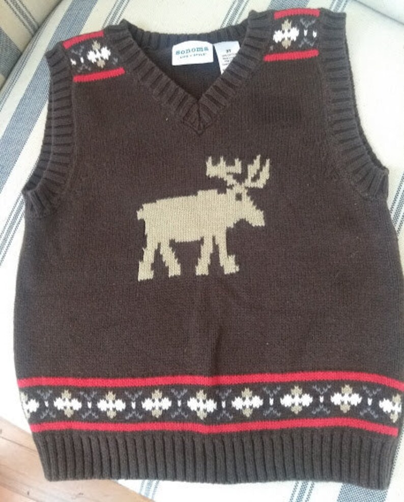 reindeer sweater vest
