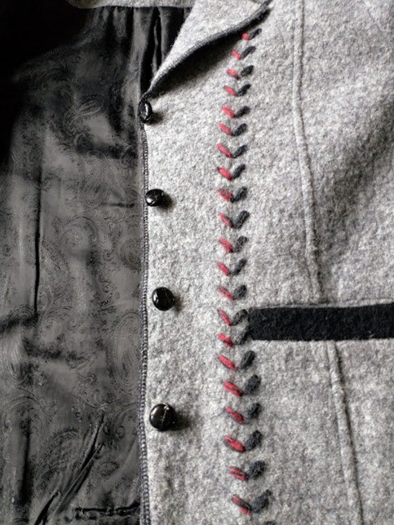 Vintage Tyrolean Boiled Wool Jacket - Classic Fit… - image 3