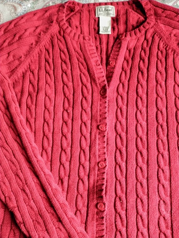 SALE L.L. BEAN Cable Knit Sweater 100 