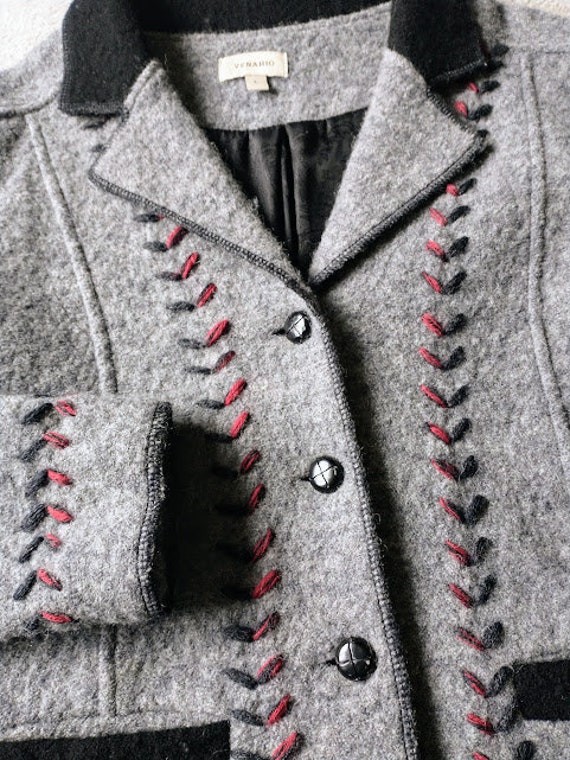 Vintage Tyrolean Boiled Wool Jacket - Classic Fit… - image 2