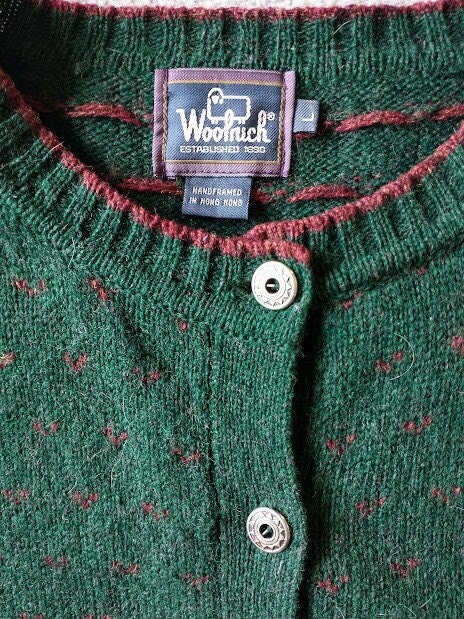 WOOLRICH** 1980s Birdseye Knit Sweater - Vintage 100% Wool
