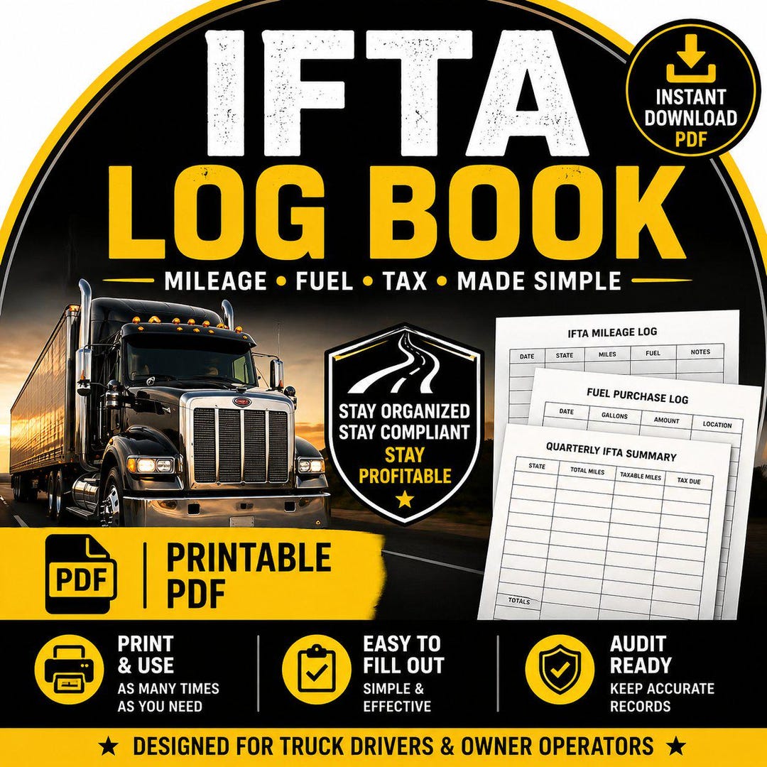 Ifta Dmv File Example.pdf IFTA Log Book for Truck Drivers – Mileage, Fuel, Tax (printable PDF) - Etsy