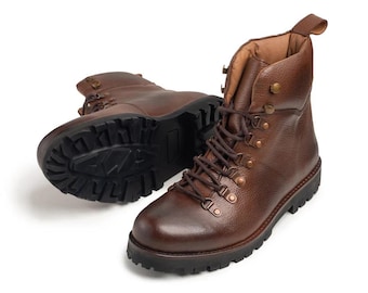 Men's Brown Leather Hiking Boots