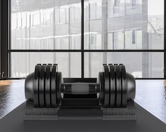 52LBS Adjustable Dumbbell Set – Steel & Plastic Home Gym Weights