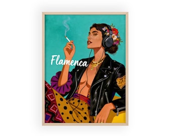 Portrait Poster with wooden frame included