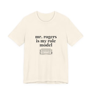 Mr. Rogers Is My Role Model T-Shirt | Mister Rogers Neighborhood Tee afbeelding 3