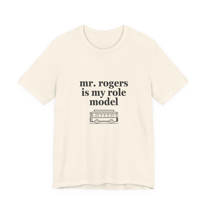 Mr. Rogers Is My Role Model T-Shirt | Mister Rogers Neighborhood Tee afbeelding 3