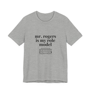 Mr. Rogers Is My Role Model T-Shirt | Mister Rogers Neighborhood Tee afbeelding 4