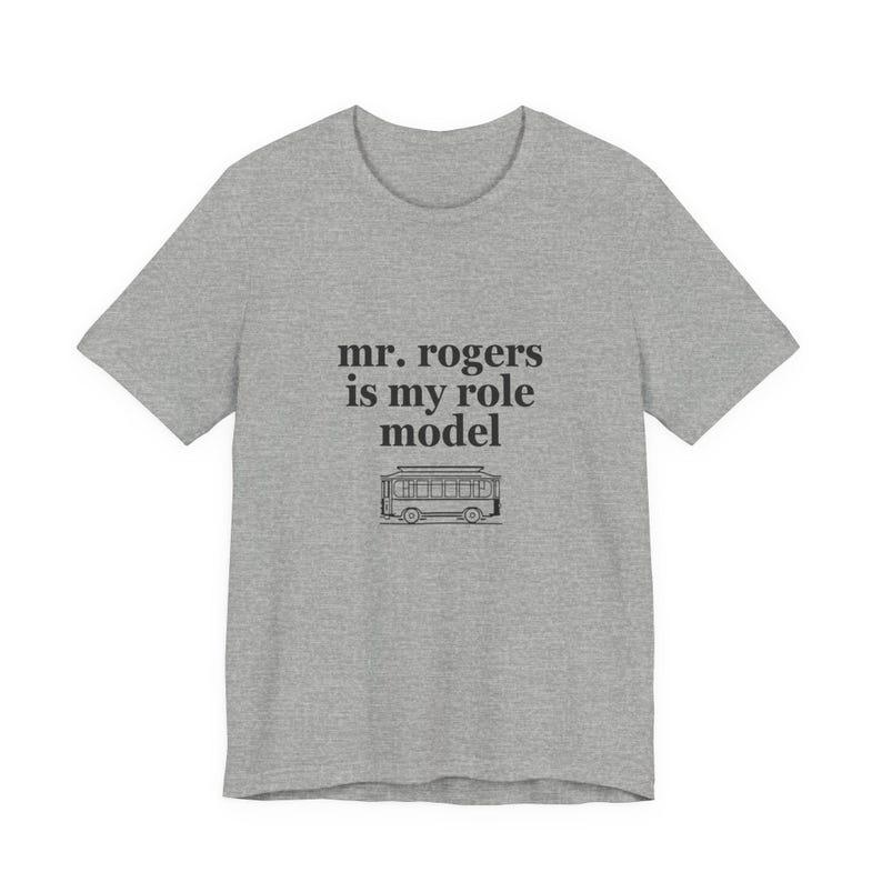 Mr. Rogers Is My Role Model T-Shirt | Mister Rogers Neighborhood Tee afbeelding 4
