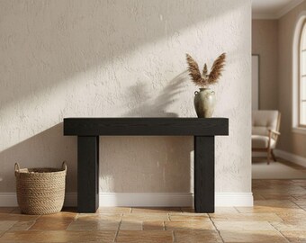 63 Inch Farmhouse Console Table: Rustic MDF Entryway Sofa Table