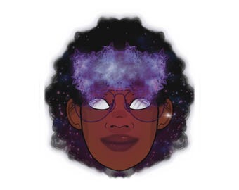 Galaxy Head Logo Kiss-Cut Sticker