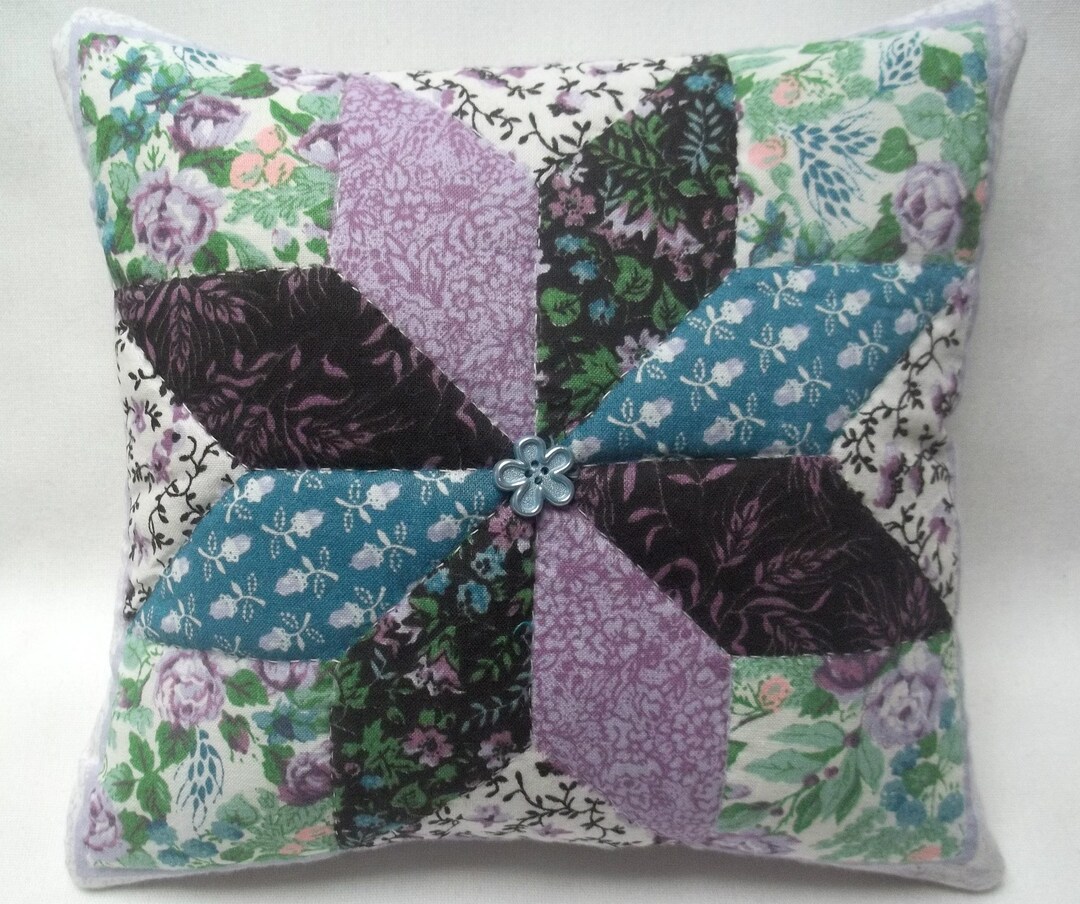 Mini Pillow Fabric Panel Printed Quilted Square Small Accent Pillow 7 X