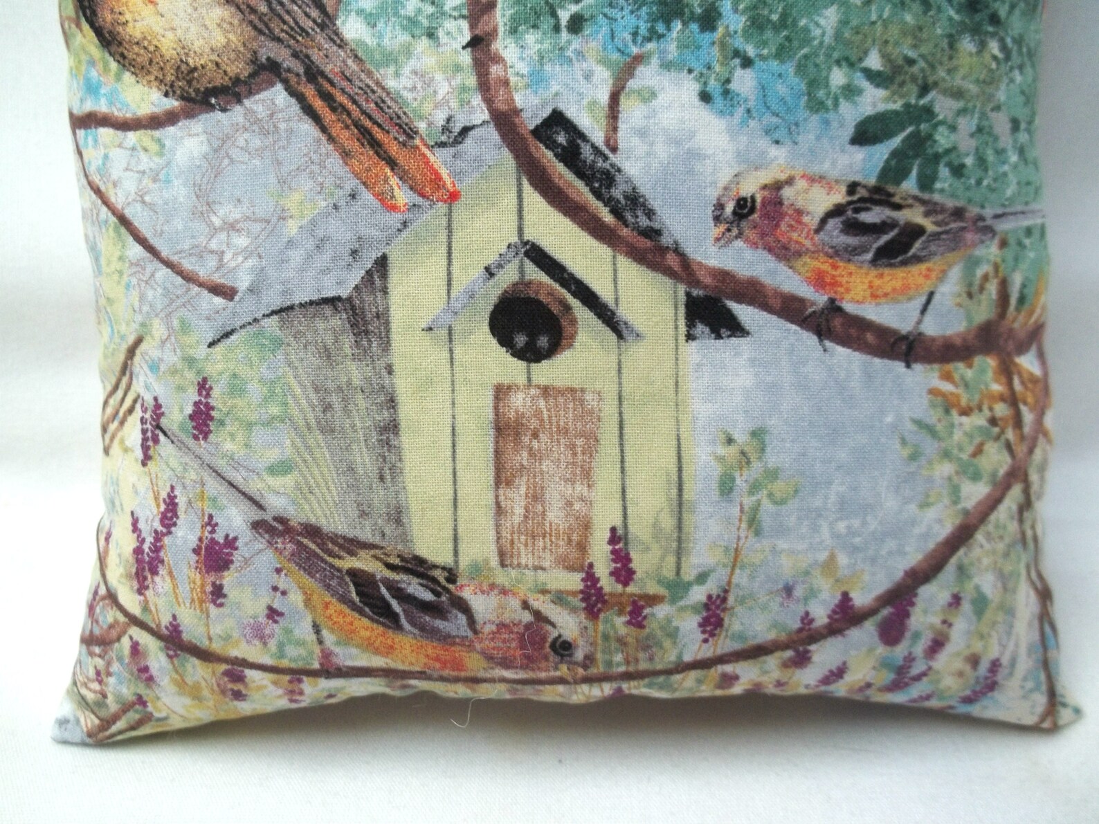 Birds Birdhouse Mini Pillow Accent Pillow 7 3/4 X Etsy