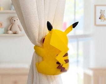 Pikapika Gardinenhalter, 3D-gedruckter Gardinenhalter, Kinderzimmerdekoration