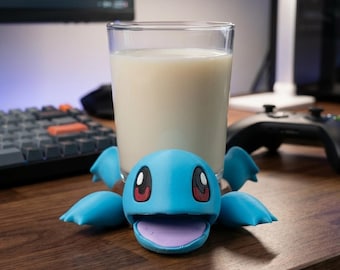 Animierter Schildkröten-Untersetzer, 3D-gedruckter Getränkehalter, Gaming-Schreibtisch-Accessoire