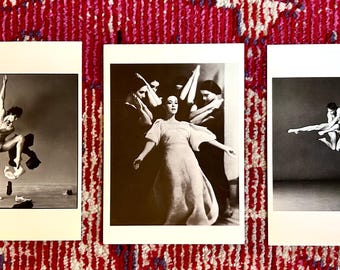 new millennium photo postcard bundle (set of three) - martha graham & lois greenfield