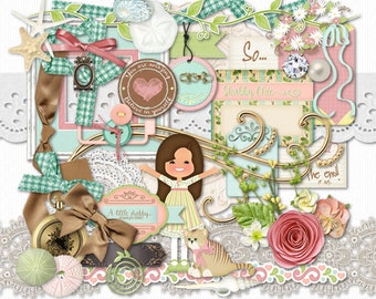 A Little Shabby Digital Clip Art and Scrapbook Elements