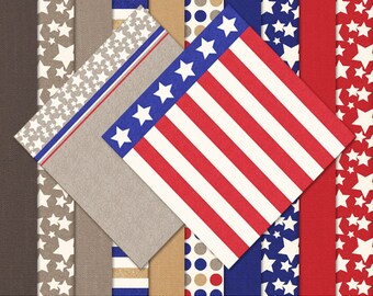 Memorial Day Digital Paper Designs for Scrapbooking, Paper Crafting and Card Creation