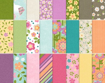 Time for Kites Digital Papers for Scrapbooking, Card Creation, and Paper Crafting