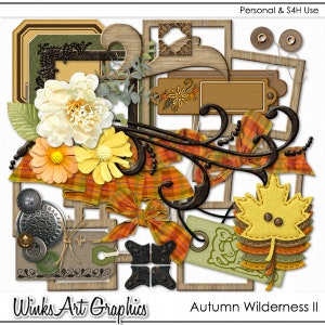 Autumn Wilderness II Digital Elements for Digital Scrapbooking
