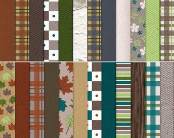 Bears in the Woods Digital Papers for Scrapbooking, Card Making and Paper Crafting